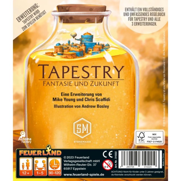 Tapestry: Fantasie und Zukunft, Brettspiel von Pegasus