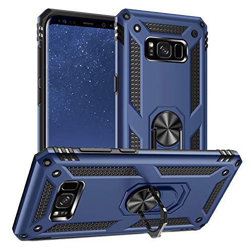 Pegoo Galaxy S8 Plus Hülle, Handyhülle Dual Layer Hybrid Harte Rüstung Drop Resistance Handys Schutzhülle für Samsung Galaxy S8 Plus (Dunkelblau) von Pegoo