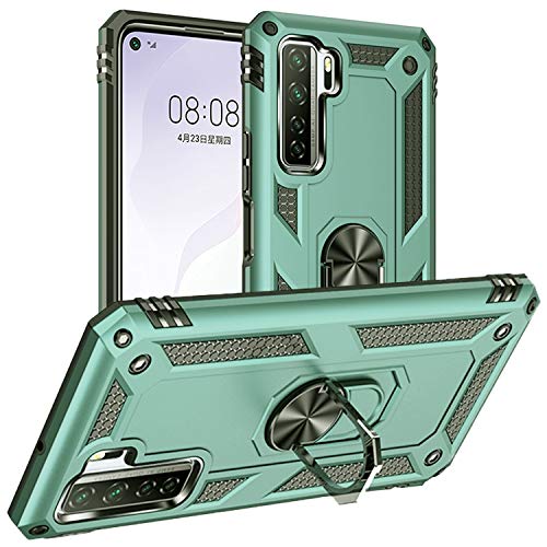 Pegoo für Huawei P40 lite 5G Hülle,Handyhülle Hybrid Harte Rüstung Drop Resistance Handys Schutzhülle für Huawei P40 lite 5G/nova 7 SE (Grau Grün) von Pegoo