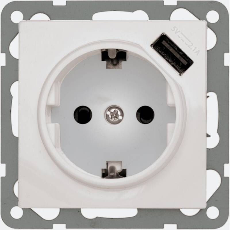 Peha Universelle USB-Steckdose D 6511.03 SI USB 00244061 von Peha