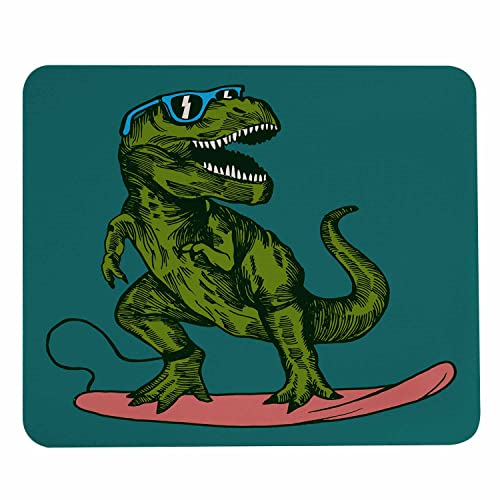 Pehede Gaming-Mauspad, grüner Dinosaurier, Surfen mit blauer Sonnenbrille, rutschfeste Gummiunterseite, Mauspads für Computer, Laptop, Büro für Computer und Laptop, 20 x 24 cm Pehede Gaming-Mauspad, grüner Dinosaurier, Surfen mit blauer Sonnenbrille, rutschfeste Gummiunterseite, Mauspads für Computer, Laptop, Büro für Computer und Laptop, 20 x 24 cm von Pehede