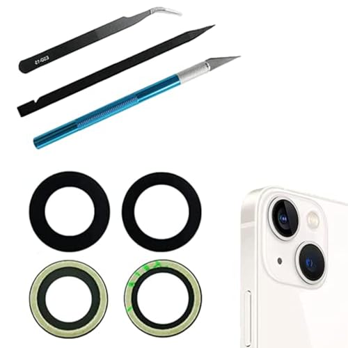 PeiDog Rückkamera Objektiv Ersatz für iPhone 13/iPhone 13 Mini Back Rück Kamera Glas Linse, iPhone 13/iPhone 13 Mini Back Rück Kamera Glas Linse Ersatz Reparaturwerkzeug Kit von PeiDog