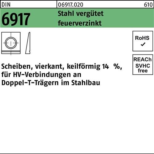 Peiner Unterlegscheibe DIN 6917 ÜH vierkant keilförmig 13 Stahl C45 feuerverz. Peiner Unterlegscheibe DIN 6917 ÜH vierkant keilförmig 13 Stahl C45 feuerverz. von Peiner