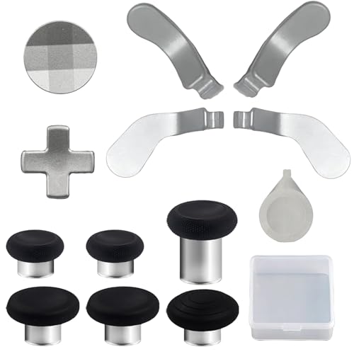 13 Pcs Elite Series 2 Core Controller Kits for Xbox Elite Series 2,Elite 2 Core Controller,Series 2 Controller Accessories with 6 Thumbsticks, 4 Paddles, 2 D-Pads, 1 Adjustment Tool (Silver) von Peixiong
