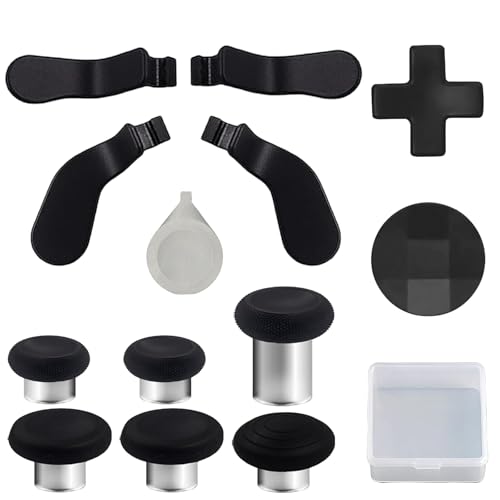 13 Pcs Elite Series 2 Core Controller Replacement Kits for Xbox Elite Series 2,Elite 2 Core Controller,Series 2 Controller Accessories with 6 Joysticks,4 Paddles,1 D-Pads, 1 Adjustment Tool (Black) von Peixiong
