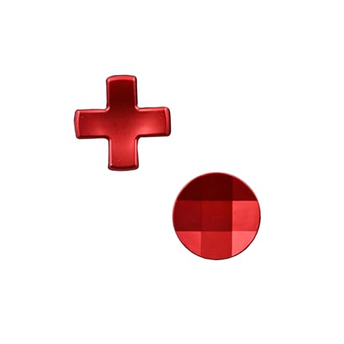 2 Pcs Metal D-Pads Parts Directional Pad Kits for Xbox Elite Series 2 for Xbox Elite 2 Core Controller, Replacement Parts Directional Pad Button Kits for Xbox One Elite Series 2 Controller (Red) von Peixiong