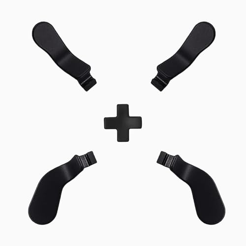 5 Pcs Metal Paddles and Cord for Xbox One Elite 2 Controller, Elite Controller Trigger Locks D Pads Direction Keys for Xbox Elite Series 2 for Xbox Elite 2 Core Controller for Xbox One Elite (Black) von Peixiong