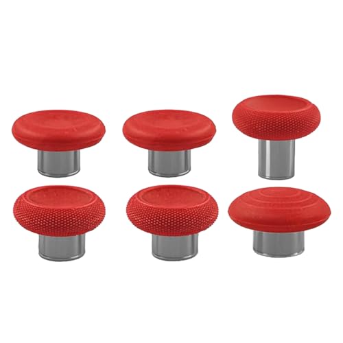 6 Pcs Elite Series 2 Core Thumbsticks for Xbox Elite Series 2 Core Controller, Elite 2 Controller,Magnetic Analog Joysticks for Xbox Elite Series 2 Core Standard Height Thumbsticks (Red) von Peixiong
