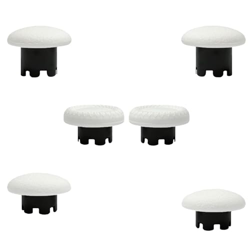 Edge-Controller-Thumbsticks für PS5 DualSense Edge Controller, austauschbare analoge Joystick-Kits, austauschbare Thumbstick-Teile, Ersatz für PS5 Dualsense Edge (weiß), 6 Stück von Peixiong
