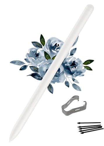 Galaxy Tab S9 Ultra S Pen Ersatz für Samsung Galaxy Tab S9 Plus Stylus Pen Ersatz mitBluetooth (Weiß) + Gratis 5 Spitzen für Samsung Galaxy Tab S9 Pen von Peixiong