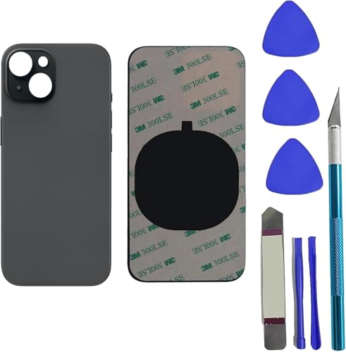 Peixiong 15 Rückseite Glas Ersatz für iPhone 15 mit vorinstallierten Klebstoff +Reparing Tool Kit (schwarz) von Peixiong