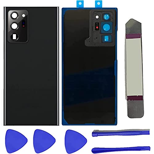 Peixiong Galaxy Note20 Ultra Back Glass Ersatz für Samsung Galaxy Note20 Ultra 5G Gehäuse Tür Panel Back Cover mit Kamera-Glaslinse und vorinstalliertem Klebeband + Werkzeug (schwarz) von Peixiong
