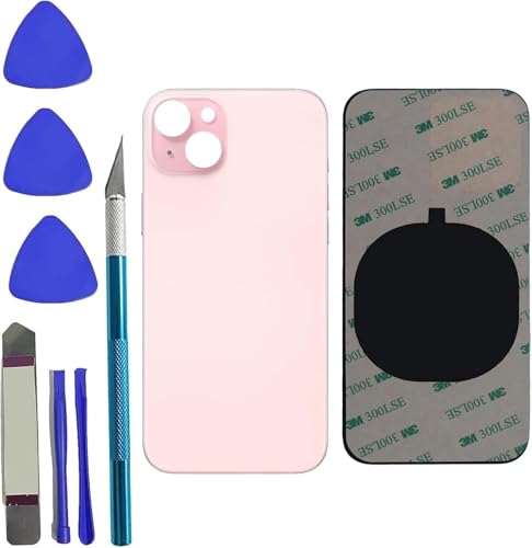 Peixiong iPhone 15 Plus 6,7-Zoll. Ersetzen Sie die hintere Glasabdeckung des iPhone 15 Plus Mit Dem Vorinstallierten Klebereparaturset (Pink) von Peixiong