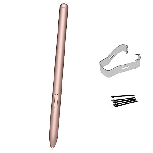 Tab S7 FE Ersatz-Eingabestift für Samsung Galaxy Tab S7, Tab S7+ Plus, Tab S7 FE S (ohne Bluetooth), Eingabestift mit Spitzen/Federn (Roségold) von Peixiong