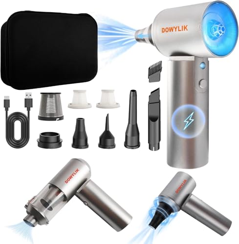 Pejevir 2-in-1 Handstaubsauger Kabellos, 15KPA Auto Staubsauger, 200000 U/min Staubgebläse Druckluft, Bürstenloser Motor Air Duster mit LED-Licht, Tastatursauger mit Vakuumdüsen Waschbarer Filter Pejevir 2-in-1 Handstaubsauger Kabellos, 15KPA Auto Staubsauger, 200000 U/min Staubgebläse Druckluft, Bürstenloser Motor Air Duster mit LED-Licht, Tastatursauger mit Vakuumdüsen Waschbarer Filter von Pejevir