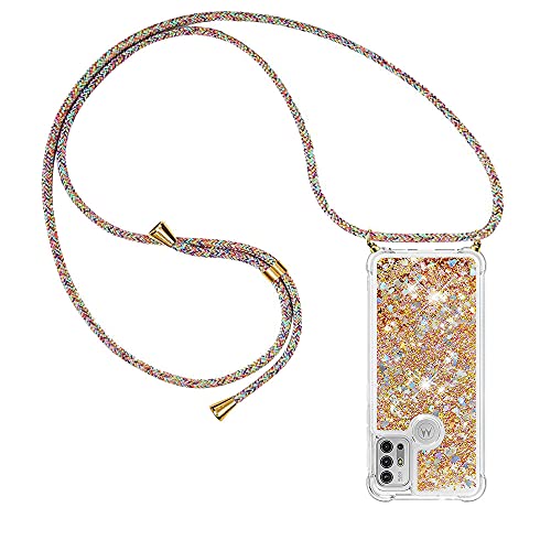 Handykette für Motorola Moto G30 / Moto G10 / G10 Power, Glitzer Flüssig Bewegende Treibsand Hülle mit Band Umhängetaschen+Hüllen mit Umhängeband Handykordel mit Schutzhülle Stylische Kette mit Case Handykette für Motorola Moto G30 / Moto G10 / G10 Power, Glitzer Flüssig Bewegende Treibsand Hülle mit Band Umhängetaschen+Hüllen mit Umhängeband Handykordel mit Schutzhülle Stylische Kette mit Case von PekaTech