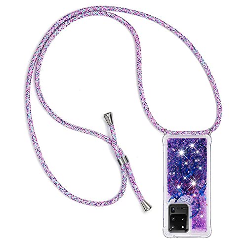 PekaTech Handykette für Samsung Galaxy S20 Ultra, Glitzer Flüssig Bewegende Treibsand Hülle mit Band Umhängetaschen+Hüllen mit Umhängeband Handykordel mit Schutzhülle Stylische Kette mit Case PekaTech Handykette für Samsung Galaxy S20 Ultra, Glitzer Flüssig Bewegende Treibsand Hülle mit Band Umhängetaschen+Hüllen mit Umhängeband Handykordel mit Schutzhülle Stylische Kette mit Case von PekaTech