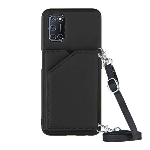 PekaTech Handykette für Oppo A52 / Oppo A72 / Oppo A92, PU-Leder Hülle- Handyhülle mit Band zum Umhängen - Klapptasche Handytasche Case mit Handy-Kette, Kartenfach und Portmonee, Schwarz PekaTech Handykette für Oppo A52 / Oppo A72 / Oppo A92, PU-Leder Hülle- Handyhülle mit Band zum Umhängen - Klapptasche Handytasche Case mit Handy-Kette, Kartenfach und Portmonee, Schwarz von PekaTech