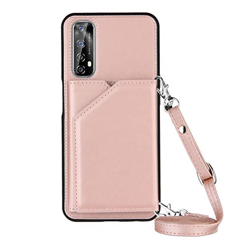 PekaTech Handykette für Realme 7 4G, PU-Leder Hülle- Handyhülle mit Band zum Umhängen - Klapptasche Handytasche Case mit Handy-Kette, Kartenfach und Portmonee, Roségold PekaTech Handykette für Realme 7 4G, PU-Leder Hülle- Handyhülle mit Band zum Umhängen - Klapptasche Handytasche Case mit Handy-Kette, Kartenfach und Portmonee, Roségold von PekaTech