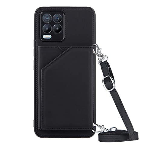 PekaTech Handykette für Realme 8 4G / Realme 8 Pro, PU-Leder Hülle- Handyhülle mit Band zum Umhängen - Klapptasche Handytasche Case mit Handy-Kette, Kartenfach und Portmonee, Schwarz PekaTech Handykette für Realme 8 4G / Realme 8 Pro, PU-Leder Hülle- Handyhülle mit Band zum Umhängen - Klapptasche Handytasche Case mit Handy-Kette, Kartenfach und Portmonee, Schwarz von PekaTech