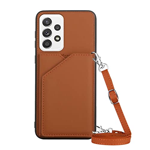 PekaTech Handykette für Samsung Galaxy A33 5G, PU-Leder Hülle- Handyhülle mit Band zum Umhängen - Klapptasche Handytasche Case mit Handy-Kette, Kartenfach und Portmonee, Braun PekaTech Handykette für Samsung Galaxy A33 5G, PU-Leder Hülle- Handyhülle mit Band zum Umhängen - Klapptasche Handytasche Case mit Handy-Kette, Kartenfach und Portmonee, Braun von PekaTech