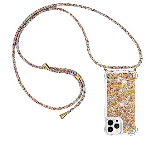 PekaTech Handykette für iPhone 13 Pro Max, Glitzer Flüssig Bewegende Treibsand Hülle mit Band Umhängetaschen+Hüllen mit Umhängeband Handykordel mit Schutzhülle Stylische Kette mit Case PekaTech Handykette für iPhone 13 Pro Max, Glitzer Flüssig Bewegende Treibsand Hülle mit Band Umhängetaschen+Hüllen mit Umhängeband Handykordel mit Schutzhülle Stylische Kette mit Case von PekaTech
