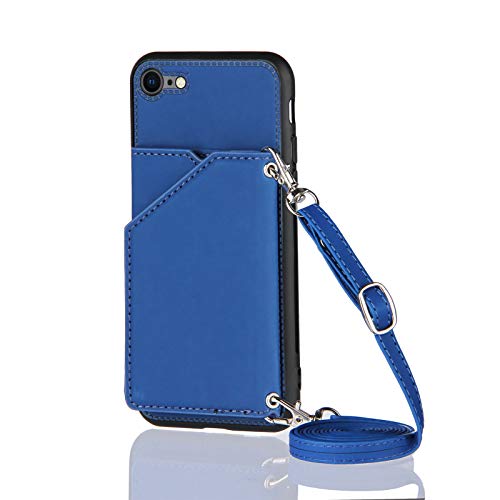 PekaTech Handykette für iPhone 7 / iPhone 8 / iPhone SE 2020/2022, PU-Leder Hülle- Handyhülle mit Band zum Umhängen - Klapptasche Handytasche Case mit Handy-Kette, Kartenfach und Portmonee, Blau PekaTech Handykette für iPhone 7 / iPhone 8 / iPhone SE 2020/2022, PU-Leder Hülle- Handyhülle mit Band zum Umhängen - Klapptasche Handytasche Case mit Handy-Kette, Kartenfach und Portmonee, Blau von PekaTech