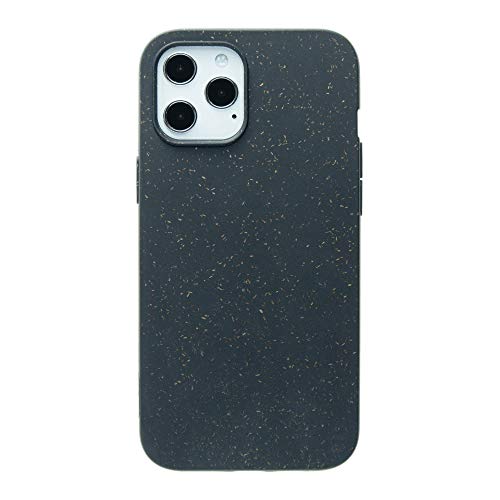 Pela - Hülle für das iPhone 12, 6.7 inch Screen - 100% kompostierbar - Biologisch abbaubar - Aus Pflanzen hergestellt - Abfallfrei… (Black) von Pela