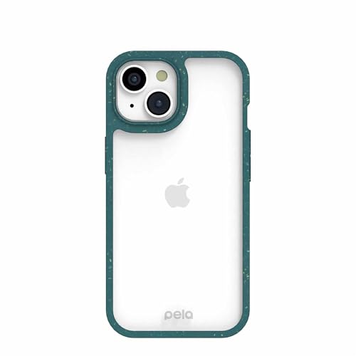 Pela Schutzhülle für iPhone 15, umweltfreundlich, kompatibel mit iPhone 15, Grün transparent Pela Schutzhülle für iPhone 15, umweltfreundlich, kompatibel mit iPhone 15, Grün transparent von Pela