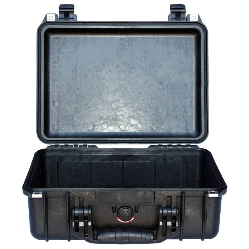 Peli 1450 BK Flightcase ohne Schaumstofffüllung, 371 x 258 x 152 mm von Peli