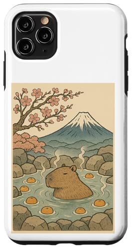 Capybara Kawaii Kunst in heißen Quellen mit Kirschblüten Hülle für iPhone 11 Pro Max Capybara Kawaii Kunst in heißen Quellen mit Kirschblüten Hülle für iPhone 11 Pro Max von Pelican Tries to Eat Cute Capaybara Design