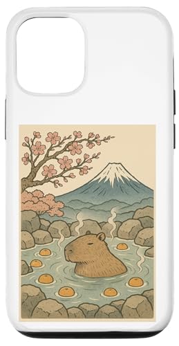 Capybara Kawaii Kunst in heißen Quellen mit Kirschblüten Hülle für iPhone 12/12 Pro Capybara Kawaii Kunst in heißen Quellen mit Kirschblüten Hülle für iPhone 12/12 Pro von Pelican Tries to Eat Cute Capaybara Design