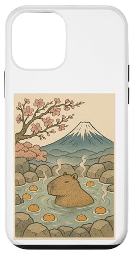 Capybara Kawaii Kunst in heißen Quellen mit Kirschblüten Hülle für iPhone 12 mini Capybara Kawaii Kunst in heißen Quellen mit Kirschblüten Hülle für iPhone 12 mini von Pelican Tries to Eat Cute Capaybara Design