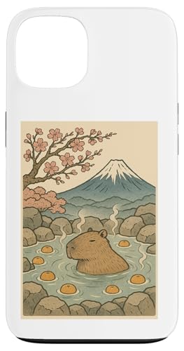 Capybara Kawaii Kunst in heißen Quellen mit Kirschblüten Hülle für iPhone 13 Capybara Kawaii Kunst in heißen Quellen mit Kirschblüten Hülle für iPhone 13 von Pelican Tries to Eat Cute Capaybara Design