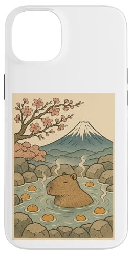 Capybara Kawaii Kunst in heißen Quellen mit Kirschblüten Hülle für iPhone 14 Plus Capybara Kawaii Kunst in heißen Quellen mit Kirschblüten Hülle für iPhone 14 Plus von Pelican Tries to Eat Cute Capaybara Design