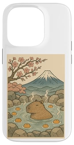 Capybara Kawaii Kunst in heißen Quellen mit Kirschblüten Hülle für iPhone 14 Pro Capybara Kawaii Kunst in heißen Quellen mit Kirschblüten Hülle für iPhone 14 Pro von Pelican Tries to Eat Cute Capaybara Design
