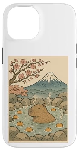 Capybara Kawaii Kunst in heißen Quellen mit Kirschblüten Hülle für iPhone 14 Capybara Kawaii Kunst in heißen Quellen mit Kirschblüten Hülle für iPhone 14 von Pelican Tries to Eat Cute Capaybara Design