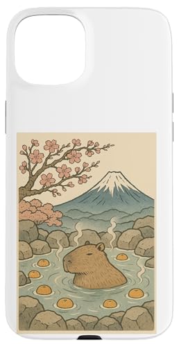 Capybara Kawaii Kunst in heißen Quellen mit Kirschblüten Hülle für iPhone 15 Plus Capybara Kawaii Kunst in heißen Quellen mit Kirschblüten Hülle für iPhone 15 Plus von Pelican Tries to Eat Cute Capaybara Design