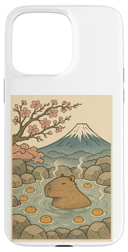 Capybara Kawaii Kunst in heißen Quellen mit Kirschblüten Hülle für iPhone 15 Pro Max Capybara Kawaii Kunst in heißen Quellen mit Kirschblüten Hülle für iPhone 15 Pro Max von Pelican Tries to Eat Cute Capaybara Design