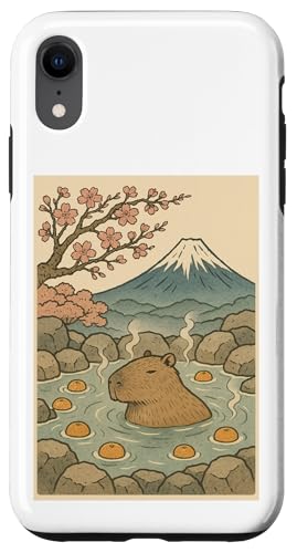 Capybara Kawaii Kunst in heißen Quellen mit Kirschblüten Hülle für iPhone XR Capybara Kawaii Kunst in heißen Quellen mit Kirschblüten Hülle für iPhone XR von Pelican Tries to Eat Cute Capaybara Design