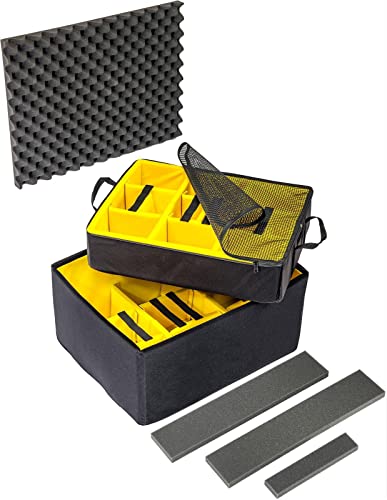 Peli 1637AIRDS Set gepolsterte Trennwände, Original Air Case Zubehör, Kompatibel Air 1637, Farbe: Schwarz/Gelb von Pelican