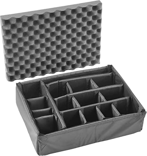 Peli IM2400-DIV Set gepolsterte Trennwände, Original Peli Storm Case Zubehör, Kompatibel mit: Peli Storm IM2400, Farbe: Schwarz von Pelican