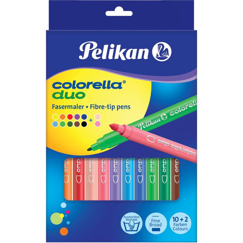Pelikan Fasermaler Colorella Duo dick+dünn C407/12 10Stifte Pelikan Fasermaler Colorella Duo dick+dünn C407/12 10Stifte von Pelikan Büro