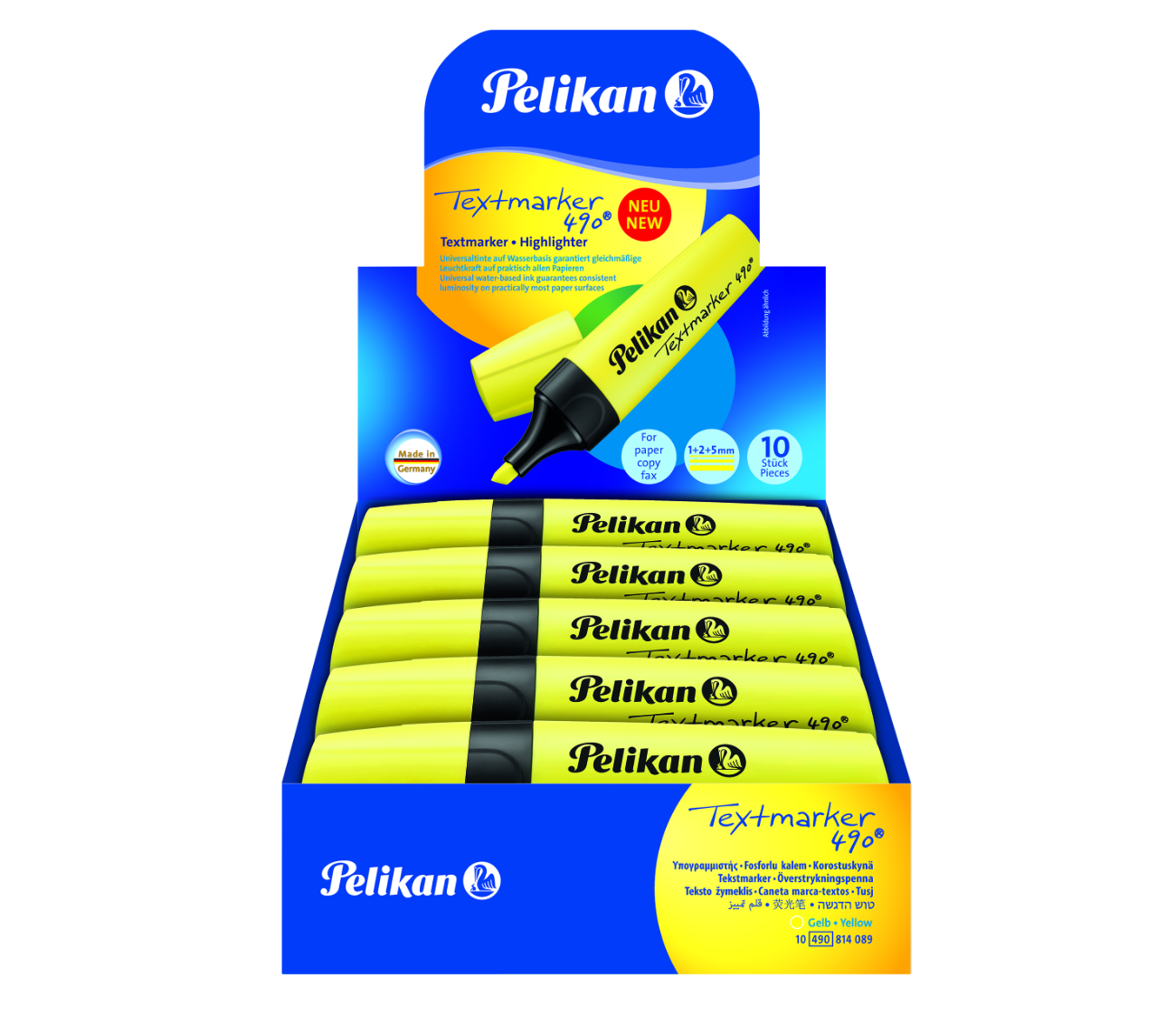 Pelikan Textmarker 490, Leuchtgelb, 10 Stück Faltschachtel Pelikan Textmarker 490, Leuchtgelb, 10 Stück Faltschachtel von Pelikan Büro