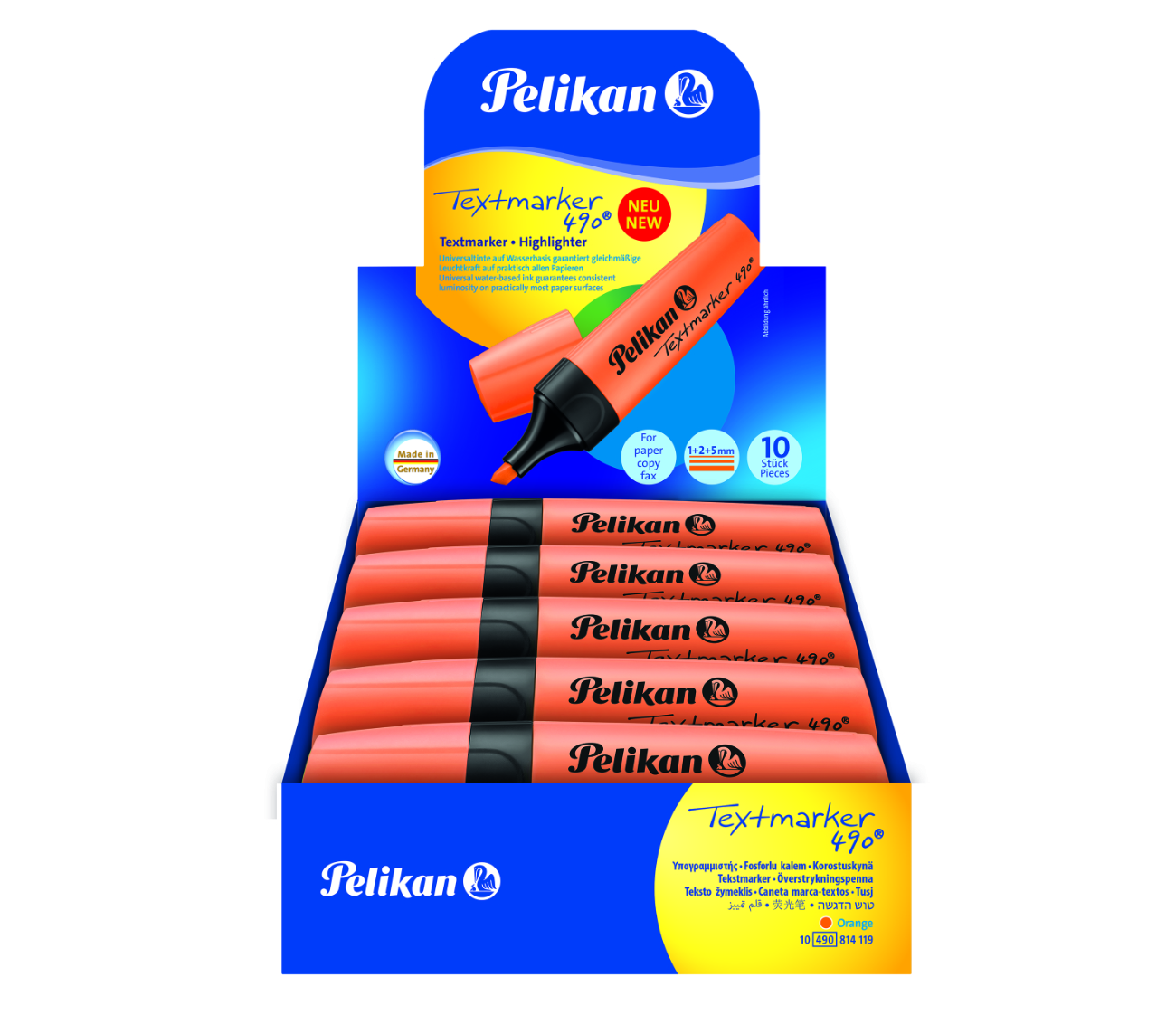 Pelikan Textmarker 490, Leuchtorange, 10 Stück Faltschachtel Pelikan Textmarker 490, Leuchtorange, 10 Stück Faltschachtel von Pelikan Büro