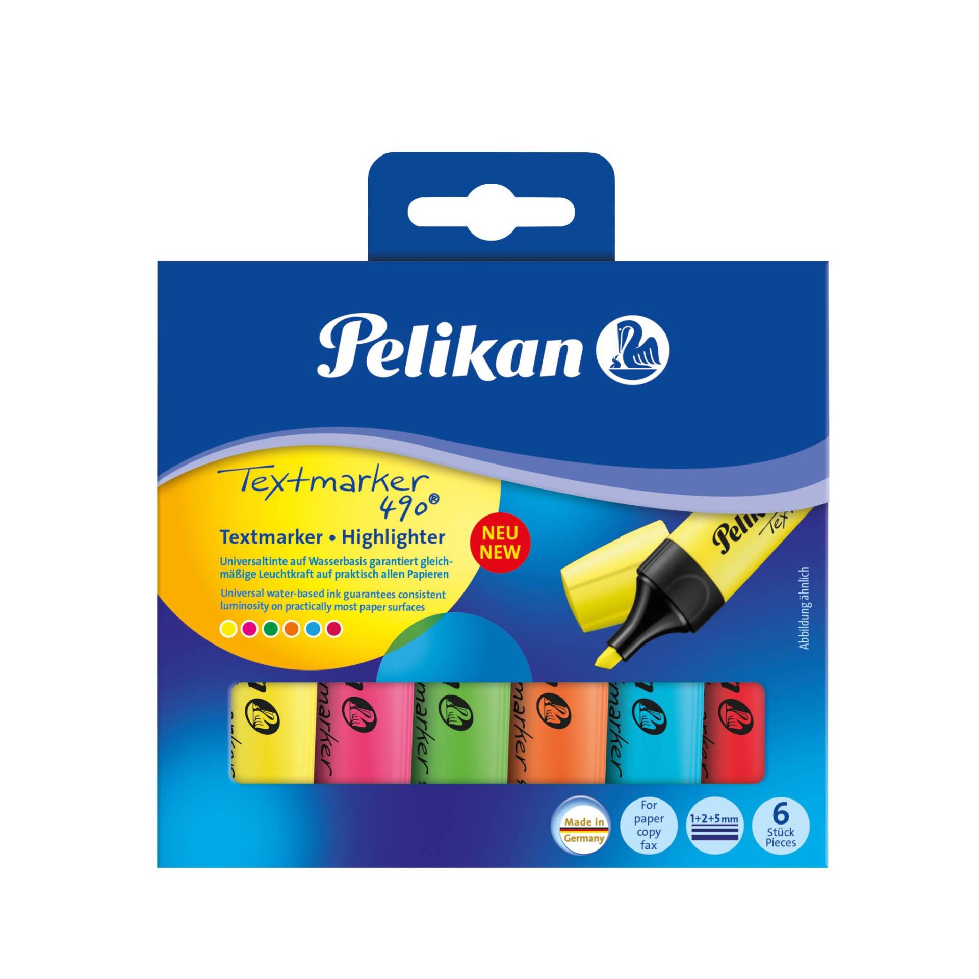 Pelikan Textmarker 490/6 Sort. 6 ST im Karton-Etui Pelikan Textmarker 490/6 Sort. 6 ST im Karton-Etui von Pelikan Büro