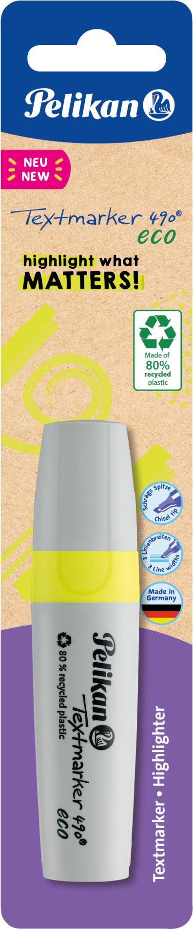 Pelikan Textmarker 490 eco 1 Stück auf Blister Neon-Gelb Pelikan Textmarker 490 eco 1 Stück auf Blister Neon-Gelb von Pelikan Büro