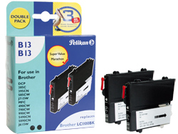 Pelikan Patrone Brother B13 LC1100 bk schwarz Doppelpack kompatibel von Pelikan Printing