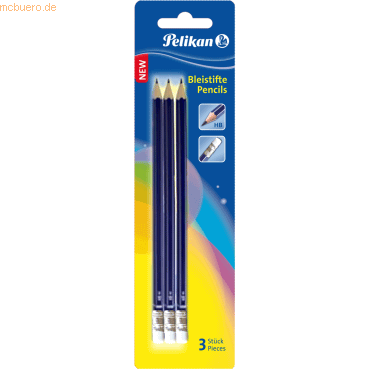 10 x Pelikan Bleistift HB mit Radierer VE=3 Stück Blister 10 x Pelikan Bleistift HB mit Radierer VE=3 Stück Blister von Pelikan