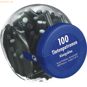 10 x Pelikan Tintenpatrone im Glas blau VE=100 Stück von Pelikan